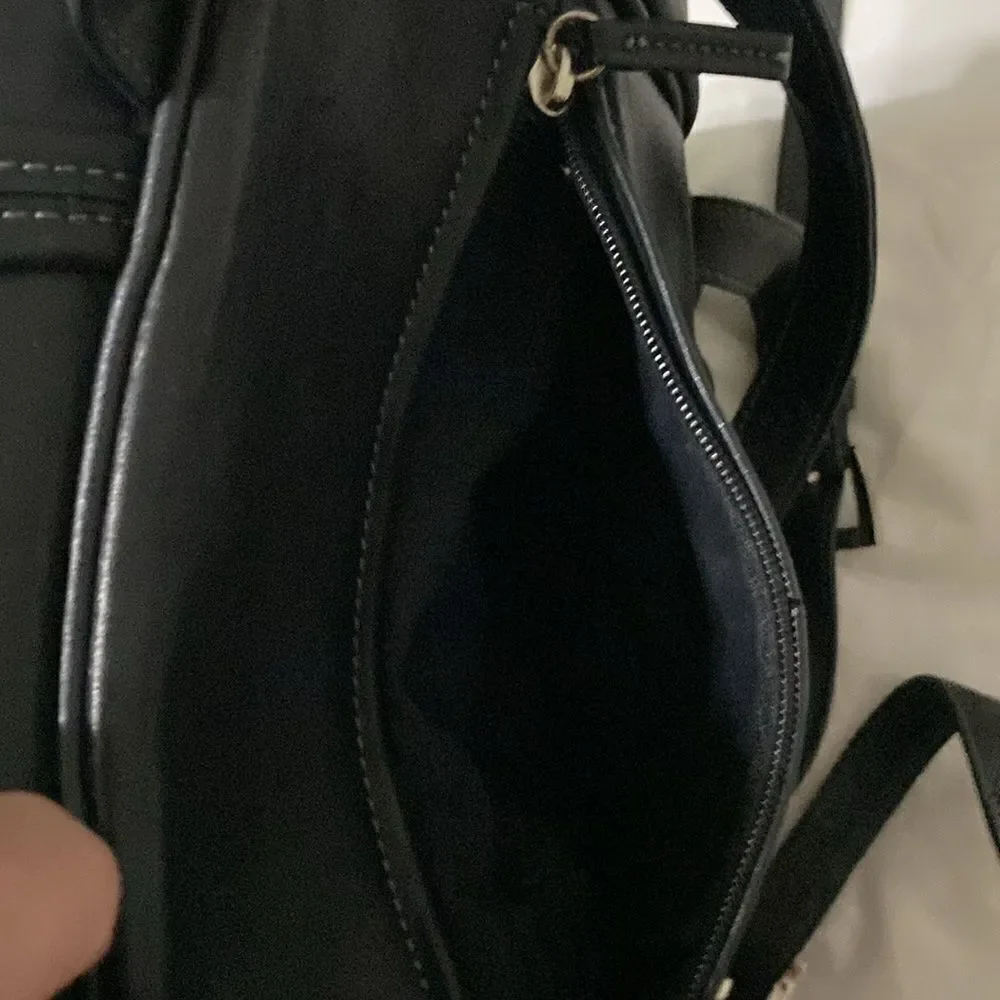TIGNANELLO Women’s Black Leather Backpack Size 9” x 11” x 4” approximately